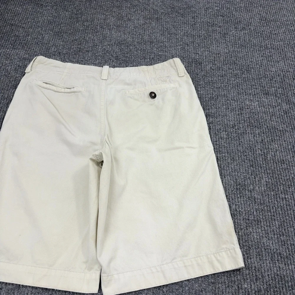 American Eagle Outfitters Shorts Mens 32 Khaki Cotton Longer Length Classic